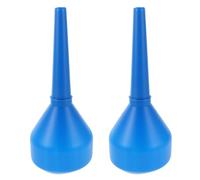 GLEAVI Embudo de combustible (2 unidades) con filtro: Embudo de boca ancha con filtro para aceite, fluidos de motor, transmisión, gasolina y diésel de automóviles y motocicletas. Azul.