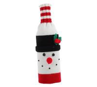 GLEAVI Enfriador para Botella De Vino Forma De Muñeco De Protector Lavable Decoración De Navidad para Fiestas Accesorios para Botellas De Vino Bonito Suéter Navideño