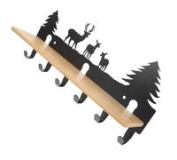 GLEAVI Estante de Pared con Ganchos para Llaves Soporte Metálico Decorativo para Entrada Organizador de Pared Elegante con Capacidad de Carga y Diseño Artístico para Baño Cocina y