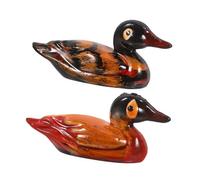 GLEAVI Estatuas De Pato Mandarín 2 Piezas Decorativas para Bodas Esculturas De Resina Adornos Feng Shui Manualidades Hogar Obsequio De San Valentín Figuras De Amor y Lealtad