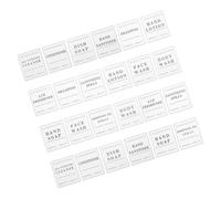 GLEAVI Etiquetas Impermeables para Botellas de Loción 2 Paquetes Blancas 70x80mm 12 Unidades por Paquete, Etiquetas Adhesivas para Organización y Baño, Resistentes al Aceite para Frascos