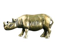 GLEAVI Figura de Rinoceronte de Latón Dorado Retro para Hogar y Oficina