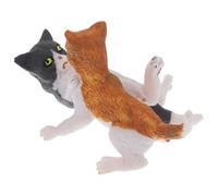 GLEAVI Figura Decorativa de Gato Pequeño de Plástico, Mini Estatua de Gatito Jugando, Adorno Ligero para Micropaisaje y Decoración de Escritorio, Adecuado para Coleccionistas y Amantes