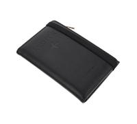 GLEAVI Funda para Pasaporte y Organizador de Tarjetas de PU Negro, Protector RFID Portátil, Compacto para Viajeros, Resistente al Desgaste, Adecuado para Documentos y Tarjetas de Crédito