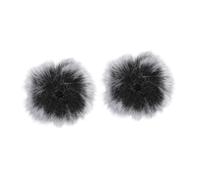 GLEAVI Funda Protectora para Micrófono Lavalier Clip Antiviento y Antisalpicaduras Color Gris Oscuro Pack de 2 Unidades Adecuado para Uso Exteriores y Grabaciones
