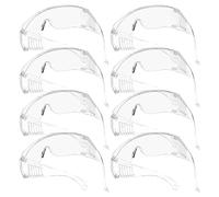 GLEAVI Gafas de Seguridad PC 30 G 8 Unidades Protección Ocular Rejilla Transparentes para Construcción Laboratorio Hombres y Mujeres Uso Laboral y Exterior