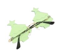 GLEAVI Gafas de sol de metal decoración divertida de gafas de sol anteojos de sol prácticos gafas de sol con temática navideña Anteojos con temas de Navidad ordenador personal Verde claro