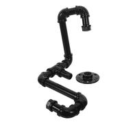 GLEAVI Gancho Rústico de Tubo Industrial Negro para Toallas y Ropa, Soporte de Hierro Montaje en Pared para Baños y Hogar Estilo Vintage