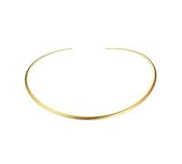 GLEAVI Gargantilla Dorada Redonda para Mujer Collar Minimalista de Joyería Cómoda y Resistente para Fiestas Cosplay y Uso Diario
