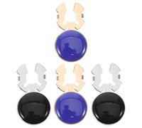 GLEAVI Gemelos Formales para Hombre Clásicos, Botones de Puño de Metal Acabado Oro Azul y Plata Negro, Accesorios Elegantes para Traje de Boda y Eventos Formales, 2 Pares