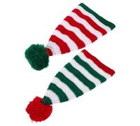 GLEAVI Gorros Navideños de Punto para 2 Piezas y Gorro Unisex de Invierno Cálido y Festivo para Fiestas Navideñas y Actividades al Aire Libre