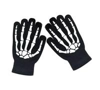 GLEAVI Guantes De Esqueleto Brillantes Guantes De Ciclismo Temática Halloween Transpirables para Deportes Al Aire