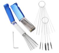 GLEAVI Herramientas De Limpieza Para Carburador Agujas De Limpieza De Carbono De Acelerador Limpiador De Carburador Kit De Herramientas De Punta De