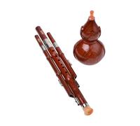 GLEAVI Instrumento de Flauta de Cucurbitáceas de Baquelita en Tono Si bemol Tradicional Étnico para Principiantes y Estudiantes Instrumento de Viento Hulusi para Práctica Musical