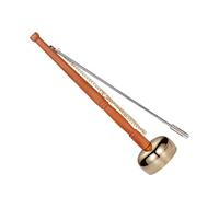 GLEAVI Instrumento de Percusión Budista Campana de Mano de Cobre Mango de Madera Pequeño Yin Qing Delicado para Meditación y Templo Artesanía Musical Budista Manual