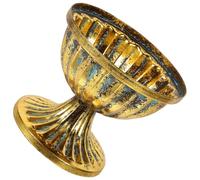 GLEAVI Jarrón de Metal Vintage, Florero Decorativo, Pequeño, Hierro, Dorado, Base Plana, Colocación Estable, No Fácil de Romper, para Flores Secas y Relleno de Jarrón, Oficina y Boda