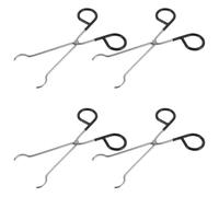 GLEAVI Juego de 4 Pinzas Multiusos para Moxibustión de Acero Inoxidable Resistente al Calor Mango Aislado y Antideslizante Herramientas Compactas para Terapia Profesional y Uso en Casa