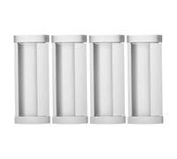 GLEAVI Juego de 4 Tiradores Ocultos para Puertas Corredizas Empotrados de Aluminio Asa de Tracción de Dedo al Ras Diseño Invisible Distancia entre Orificios 96 MM Adecuado para