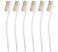 GLEAVI Juego de 6 Cepillos de Latón Mango Curvo Mini Herramienta de Limpieza para Impresoras 3D Cepillo Tubular Abrasivo para Eliminar Óxido y Adecuado para Boquillas y Extrusores
