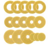 GLEAVI Juego de Almohadillas de Fieltro Suaves y Precisas, Material Cómodo Beige para Flauta de 16 Agujeros para Reparación y Mantenimiento de Instrumentos Musicales