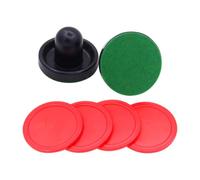 GLEAVI Juego de Empujadores de Resina para Mesa de Hockey de Aire, Discos de Reemplazo Redondos para Sala de Billar y Cuarto de Juegos Infantiles