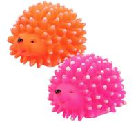 GLEAVI Juguete para Perros de Látex Forma de Erizo y Perro 2 Piezas Juguetes Chirriantes Dentición de Mascotas Resistente y Seguro Adecuado para Morder y Lanzar Color Color Aleatorio