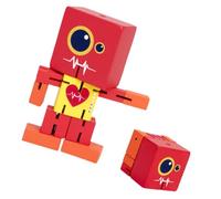 GLEAVI Juguetes De Robot De Madera Robot para para Juguete De Rompecabezas De Robot Juguete De Robot De Bloques De Madera Juguete De Robot Juguete De Robot Educativo