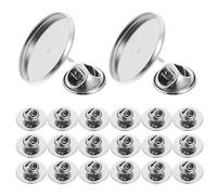 GLEAVI Kit de 50 Cierres de Broche con de Acero Inoxidable 20 MM Cierres de Alfiler Metálicos Seguros para Manualidades Sujetadores Resistentes para Insignias y Solapas Ropa y