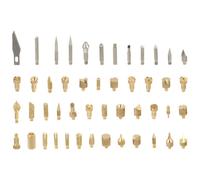 GLEAVI Kit de Pirograbado para Madera Punta de Aleación Dorada, Herramienta para Soldar y Estampado en Caliente, Adecuado para Manualidades y Tallado Artesanal