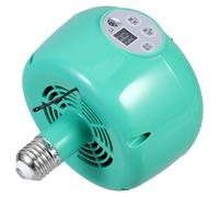 GLEAVI Lámpara Calefactora Ajustable para Cría de Pollos Ventilador Emisor de Calor de Plástico Verde Calentador Seguro para Animales Adecuado para Gallineros y Reptiles