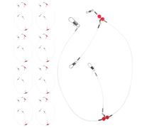 GLEAVI Líderes de Pesca de Nylon Anti-mordedura 12 Piezas, Cables de Líder Resistentes para Agua Salada, Equipo Práctico para Señuelos y Anzuelos de Pesca