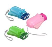 GLEAVI Linterna de Mano para 3 Piezas Diseño de Cerdo Linterna de Emergencia Portátil Antorcha de Presión Manual Compacta Ligera Color Aleatorio