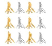 GLEAVI Llavero Metálico Mini Torre Eiffel 3d, 24 Unidades (12 Dorados 12 Plateados), Recuerdo de Viaje Vintage, Accesorio Ligero para Bolso y Llaves, Obsequio Original para Viajeros