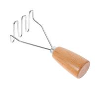 GLEAVI Machucador Patata Resistente Cocinando Bombón Prensa De Patatas Machacador De Patatas Inoxidable Herramienta Trituradora De Papas Prensa De Papa Trituradores Plata Madera