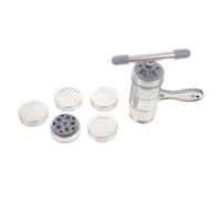 GLEAVI Máquina para Hacer Pasta Manual Inoxidable con Moldes Prensa para Fideos Fácil de Usar y Limpiar para Preparar Espagueti y Fettuccine Casa