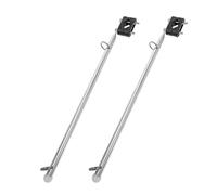 GLEAVI Mástil para Bandera Marina de Acero Inoxidable 385 CM Kit de 2 Piezas para Yates y Barcos Soporte Resistente a la Corrosión Adecuado para Izar Banderas en Embarcaciones y