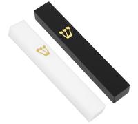 GLEAVI Mezuzá Acrílica para Puerta 2piezas con Pergamino, Adorno Judío Tradicional para Bendición del Hogar y Decoración Elegante en Inauguración y Hanukkah