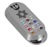 GLEAVI Mezuzá Judía de Metal Pergamino para Coche Placa Metálica Ligera y Práctica Decoración Religiosa para Viaje y Protección Mezuzá de Viaje para Automóvil Mitzvá Judía