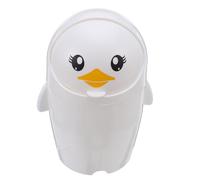 GLEAVI Mini Bote de Basura para Escritorio Tapa, Papelera Forma de Pingüino para Dormitorio Infantil o Baño, Pequeño Contenedor Decorativo para Mesa