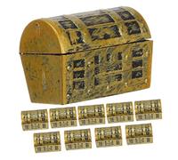 GLEAVI Mini Cofre del Tesoro Plástico 10 Unidades Tamaño Pequeño para Decoración, Regalos y Accesorios en Fiestas Infantiles