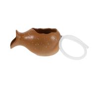 GLEAVI Mini Fuente de Cascada para Estanque Pequeño Jarrón Cerámico con Abertura Superior para Plantas Decoración de Jardín y Patio Diseño Estable con Base Plana para Interior y Exterior