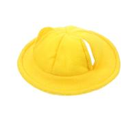 GLEAVI Mini Sombrero Amarillo para Mascotas Pequeñas Accesorio de Fieltro Suave para Disfraz y Fotografía Gorra Ligera y Cómoda para Conejos Hámsteres y Animales Pequeños Adecuado