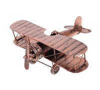 GLEAVI Modelo de avión de Hierro Forjado biplano favores de Fiesta de avión Chico hogar Modelos de avión Manualidades caseras Avión de Juguete avión Modelo Planchar Marrón