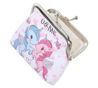 GLEAVI Monedero Pequeño de Unicornio para Mujer Bolso Decorativo de PVC Estampado y Letras Práctico y Ligero para Viajes Uso Diario y Playa Monedero Bonito Portátil