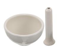 GLEAVI Mortero para Cocina Tazón de Molienda Doméstico de Cerámica Blanco, sin Rebabas, para Moler Especias y Ajo Cocina