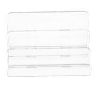 GLEAVI Organizador Clasificador de Correo Acrílico Transparente, Porta Sobres Vertical de 3 Compartimentos para Oficina y Escritorio, Expositor de Cartas Compacto para Documentos