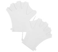 GLEAVI Palas de Natación de Silicona Ajustables para Entrenamiento Guantes de Piscina Blancos para Actividades Acuáticas Protección Cómoda y Resistente para Nadadores Principiantes