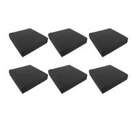 GLEAVI Paneles de Insonorización Acústicos Ignífugos 30X30X5 CM Negros Espuma Absorbente de Sonido para Grabación Sala de Piano y Batería Set de 6 Piezas para Aislamiento y Acústico