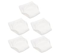 GLEAVI Pantalones de Entrenamiento para Dejar el Pañal de Algodón Blanco para Bebés 5 Piezas Lavables y Cómodos para Bebés de 9-11 Kg