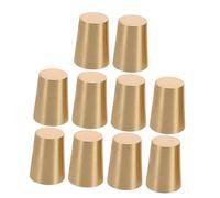 GLEAVI Patas de Latón para Tablas de Cortar y Muebles 10 Unidades Diseño Cónico de 20 MM de Altura Base de Madera Protectoras Antideslizantes para Bandejas y Soportes de Exhibición